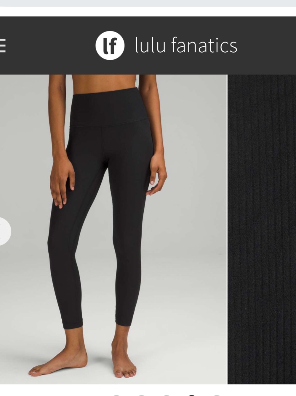 Lululemon Align Ribbed High-Rise Pant 25" Sz 4 Black 7/8 Length Nulu Luxe 4121